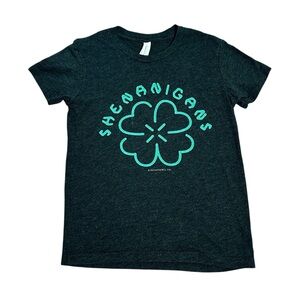 Rivet Apparel St. Patrick’s Day Kids T-Shirt Gray Shamrock T-Shirt